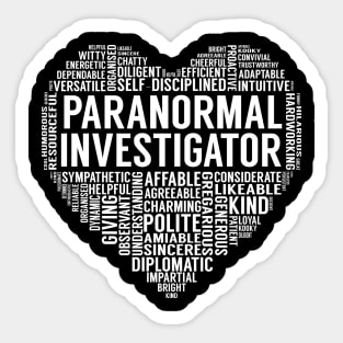 Paranormal Investigator Heart Sticker